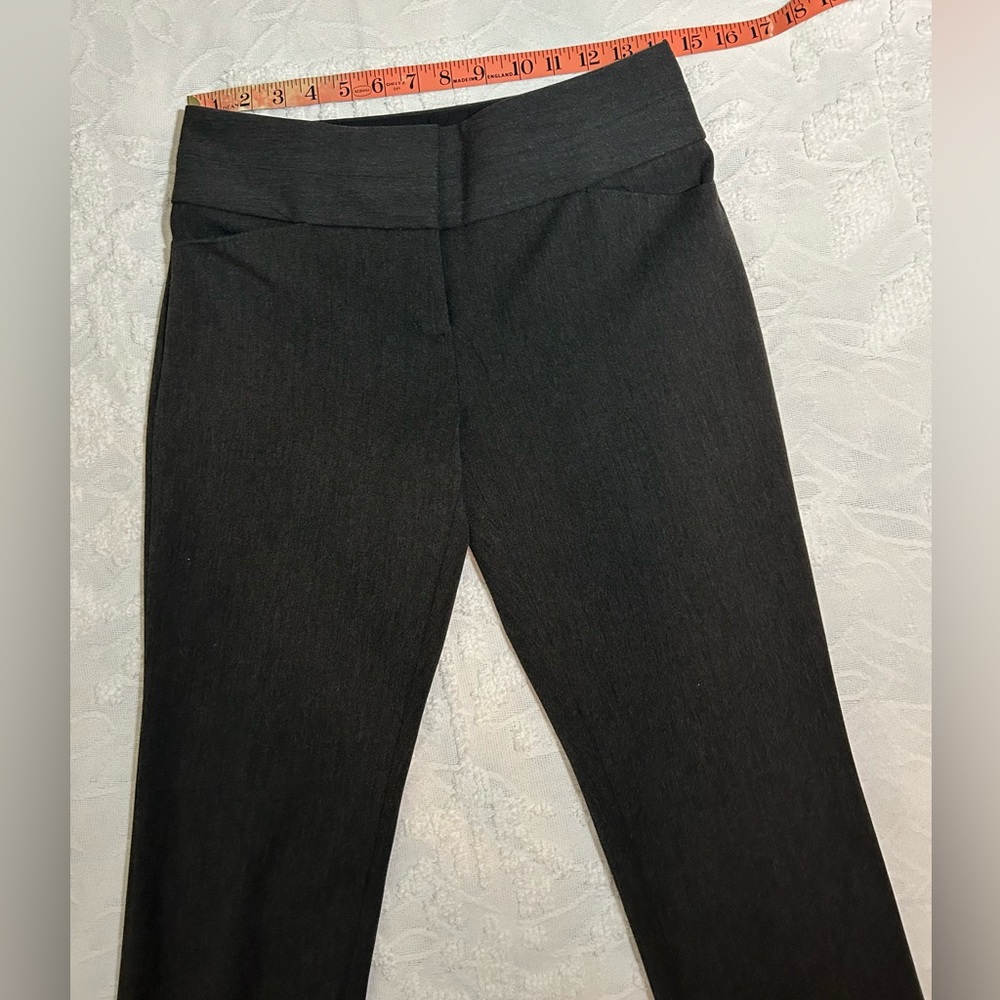 Express Editor Pants, Size 0, dark grey / charcoal work pants